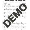 Los Van Van|Mandy Cantero – Ven, Dame un Abrazo – Sheet Music Demo Page 1 (PDF) – Includes charts for Trumpets, Trombones, Saxophone, Piano and Bass