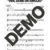 Los Van Van|Mandy Cantero – Ven, Dame un Abrazo – Sheet Music Demo Page 5 (PDF) – Includes charts for Trumpets, Trombones, Saxophone, Piano and Bass