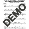 Los Van Van – Ya Empezó La Fiesta – First Page of Sheet Music Preview (PDF) – Includes charts for Trumpets, Trombones, Saxophone, Piano and Bass