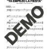 Los Van Van – Ya Empezó La Fiesta – Sheet Music Demo Page 3 (PDF) – Includes charts for Trumpets, Trombones, Saxophone, Piano and Bass