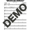 Oscar D' León – Bravo de Verdad – Sheet Music Demo Page 2 (PDF) – Includes charts for Trumpets, Trombones, Saxophone, Piano and Bass