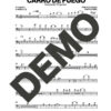 Guayacán Orquesta – Carro de Fuego – Sheet Music Demo Page 1 (PDF) – Includes charts for Trumpets, Trombones, Saxophone, Piano and Bass