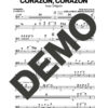 Issac Delgado – Corazón, Corazón – Sheet Music Demo Page 1 (PDF) – Includes charts for Trumpets, Trombones, Saxophone, Piano and Bass