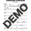 Issac Delgado – Corazón, Corazón – Sheet Music Demo Page 2 (PDF) – Includes charts for Trumpets, Trombones, Saxophone, Piano and Bass