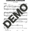 Issac Delgado – Corazón, Corazón – Sheet Music Demo Page 4 (PDF) – Includes charts for Trumpets, Trombones, Saxophone, Piano and Bass