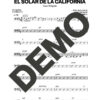 Issac Delgado – El Solar de La California – Sheet Music Demo Page 3 (PDF) – Includes charts for Trumpets, Trombones, Saxophone, Piano and Bass