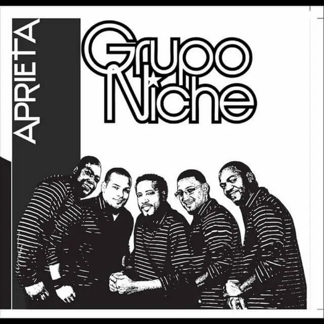 Album cover for "Aprieta" by Grupo Niche — available as Sheet Music & MIDI