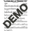 Sonora Carruseles – La Salsa La Traigo Yo – Sheet Music Demo Page 2 (PDF) – Includes charts for Trumpets, Trombones, Saxophone, Piano and Bass