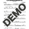 Issac Delgado – La Sandunguita – Sheet Music Demo Page 3 (PDF) – Includes charts for Trumpets, Trombones, Saxophone, Piano and Bass