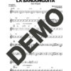 Issac Delgado – La Sandunguita – Sheet Music Demo Page 5 (PDF) – Includes charts for Trumpets, Trombones, Saxophone, Piano and Bass