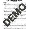 Issac Delgado – La Sandunguita – Sheet Music Demo Page 6 (PDF) – Includes charts for Trumpets, Trombones, Saxophone, Piano and Bass