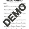 Manolín El Médico de la Salsa – Me Dió Por Eso – Sheet Music Demo Page 5 (PDF) – Includes charts for Trumpets, Trombones, Saxophone, Piano and Bass