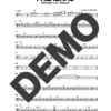Manolito y su Trabuco – Palabras – Sheet Music Demo Page 3 (PDF) – Includes charts for Trumpets, Trombones, Saxophone, Piano and Bass
