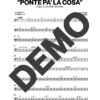 Pupy y Los Que Son Son – Ponte Pa' La Cosa (Colabora) – Sheet Music Demo Page 4 (PDF) – Includes charts for Trumpets, Trombones, Saxophone, Piano and Bass
