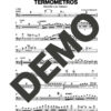 Manolito y su Trabuco – Se Rompieron Los Termómetros – Sheet Music Demo Page 2 (PDF) – Includes charts for Trumpets, Trombones, Saxophone, Piano and Bass