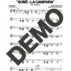 Issac Delgado – Soñé (La Campaña) – Sheet Music Demo Page 3 (PDF) – Includes charts for Trumpets, Trombones, Saxophone, Piano and Bass