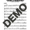 Marc Anthony – Vivir Lo Nuestro (feat. La India) – Sheet Music Demo Page 1 (PDF) – Includes charts for Trumpets, Trombones, Saxophone, Piano and Bass