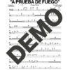 Grupo Niche – A Prueba de Fuego – Sheet Music Demo Page 1 (PDF) – Includes charts for Trumpets, Trombones, Saxophone, Piano and Bass