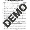 Pupy y Los Que Son Son – Cuéntamelo Todo – Sheet Music Demo Page 4 (PDF) – Includes charts for Trumpets, Trombones, Saxophone, Piano and Bass