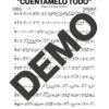 Pupy y Los Que Son Son – Cuéntamelo Todo – Sheet Music Demo Page 5 (PDF) – Includes charts for Trumpets, Trombones, Saxophone, Piano and Bass