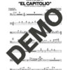 Azúcar Negra – El Capitolio – Sheet Music Demo Page 1 (PDF) – Includes charts for Trumpets, Trombones, Saxophone, Piano and Bass