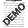 Issac Delgado – Ella es un Reloj – Sheet Music Demo Page 4 (PDF) – Includes charts for Trumpets, Trombones, Saxophone, Piano and Bass