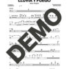 Issac Delgado – Lluvia y Fuego – Sheet Music Demo Page 2 (PDF) – Includes charts for Trumpets, Trombones, Saxophone, Piano and Bass