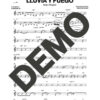 Issac Delgado – Lluvia y Fuego – Sheet Music Demo Page 4 (PDF) – Includes charts for Trumpets, Trombones, Saxophone, Piano and Bass