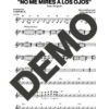 Issac Delgado – No Me Mires a los Ojos – Sheet Music Demo Page 4 (PDF) – Includes charts for Trumpets, Trombones, Saxophone, Piano and Bass