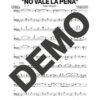 Issac Delgado – No Vale la Pena – Sheet Music Demo Page 6 (PDF) – Includes charts for Trumpets, Trombones, Saxophone, Piano and Bass