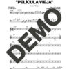 Azúcar Negra – Película Vieja – Sheet Music Demo Page 3 (PDF) – Includes charts for Trumpets, Trombones, Saxophone, Piano and Bass