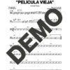 Azúcar Negra – Película Vieja – Sheet Music Demo Page 4 (PDF) – Includes charts for Trumpets, Trombones, Saxophone, Piano and Bass