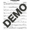Issac Delgado – Perdona – Sheet Music Demo Page 2 (PDF) – Includes charts for Trumpets, Trombones, Saxophone, Piano and Bass