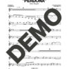 Issac Delgado – Perdona – Sheet Music Demo Page 3 (PDF) – Includes charts for Trumpets, Trombones, Saxophone, Piano and Bass