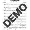 Issac Delgado – Perdona – Sheet Music Demo Page 4 (PDF) – Includes charts for Trumpets, Trombones, Saxophone, Piano and Bass