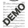 Issac Delgado – Perdona – Sheet Music Demo Page 5 (PDF) – Includes charts for Trumpets, Trombones, Saxophone, Piano and Bass