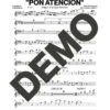 Pupy y Los Que Son Son – Pon Atención – Sheet Music Demo Page 1 (PDF) – Includes charts for Trumpets, Trombones, Saxophone, Piano and Bass