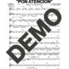 Pupy y Los Que Son Son – Pon Atención – Sheet Music Demo Page 3 (PDF) – Includes charts for Trumpets, Trombones, Saxophone, Piano and Bass