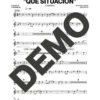Timbalive – Que Situación – First Page of Sheet Music Preview (PDF) – Includes charts for Trumpets, Trombones, Saxophone, Piano and Bass