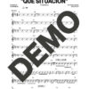 Timbalive – Que Situación – Sheet Music Demo Page 3 (PDF) – Includes charts for Trumpets, Trombones, Saxophone, Piano and Bass