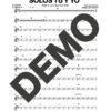 Pupy y Los Que Son Son – Solos Tú y Yo – Sheet Music Demo Page 4 (PDF) – Includes charts for Trumpets, Trombones, Saxophone, Piano and Bass