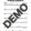 Los Van Van – Somos Cubanos – Sheet Music Demo Page 3 (PDF) – Includes charts for Trumpets, Trombones, Saxophone, Piano and Bass