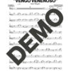 Issac Delgado – Vengo Venenoso – Sheet Music Demo Page 4 (PDF) – Includes charts for Trumpets, Trombones, Saxophone, Piano and Bass