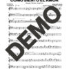 Manana Club – Como Siento el Amor feat. Angel Yos – Sheet Music Demo Page 2 (PDF) – Includes charts for Trumpets, Trombones, Saxophone, Piano and Bass