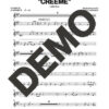 Calle Real – Créeme – First Page of Sheet Music Preview (PDF) – Includes charts for Trumpets, Trombones, Saxophone, Piano and Bass