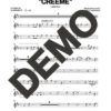 Calle Real – Créeme – Sheet Music Demo Page 1 (PDF) – Includes charts for Trumpets, Trombones, Saxophone, Piano and Bass