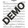 Calle Real – Hoah! – Sheet Music Demo Page 2 (PDF) – Includes charts for Trumpets, Trombones, Saxophone, Piano and Bass