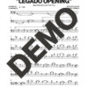 Los Van Van – Legado (Opening) – Sheet Music Demo Page 4 (PDF) – Includes charts for Trumpets, Trombones, Saxophone, Piano and Bass