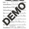 Los Van Van|Mayito Rivera – Temba, Tumba, Timba – Sheet Music Demo Page 1 (PDF) – Includes charts for Trumpets, Trombones, Saxophone, Piano and Bass