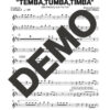 Los Van Van|Mayito Rivera – Temba, Tumba, Timba – Sheet Music Demo Page 2 (PDF) – Includes charts for Trumpets, Trombones, Saxophone, Piano and Bass